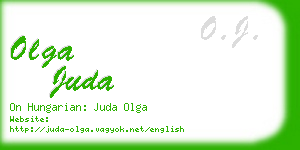 olga juda business card